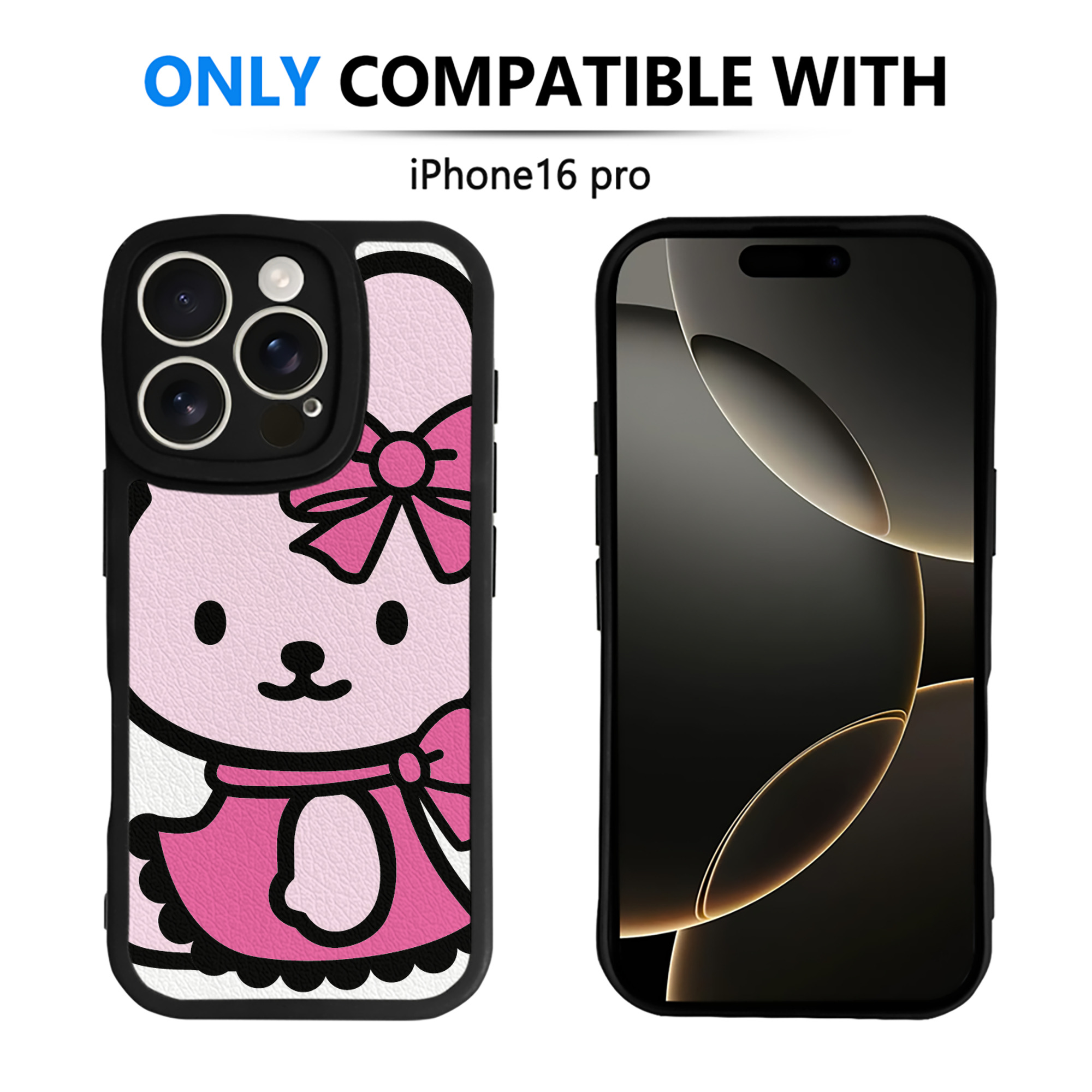 （画像用） Hello Kitty ハローキティ 【iPhone 16シリーズ対応】シリコンスマホケース（レザー調） 材質：シリコン